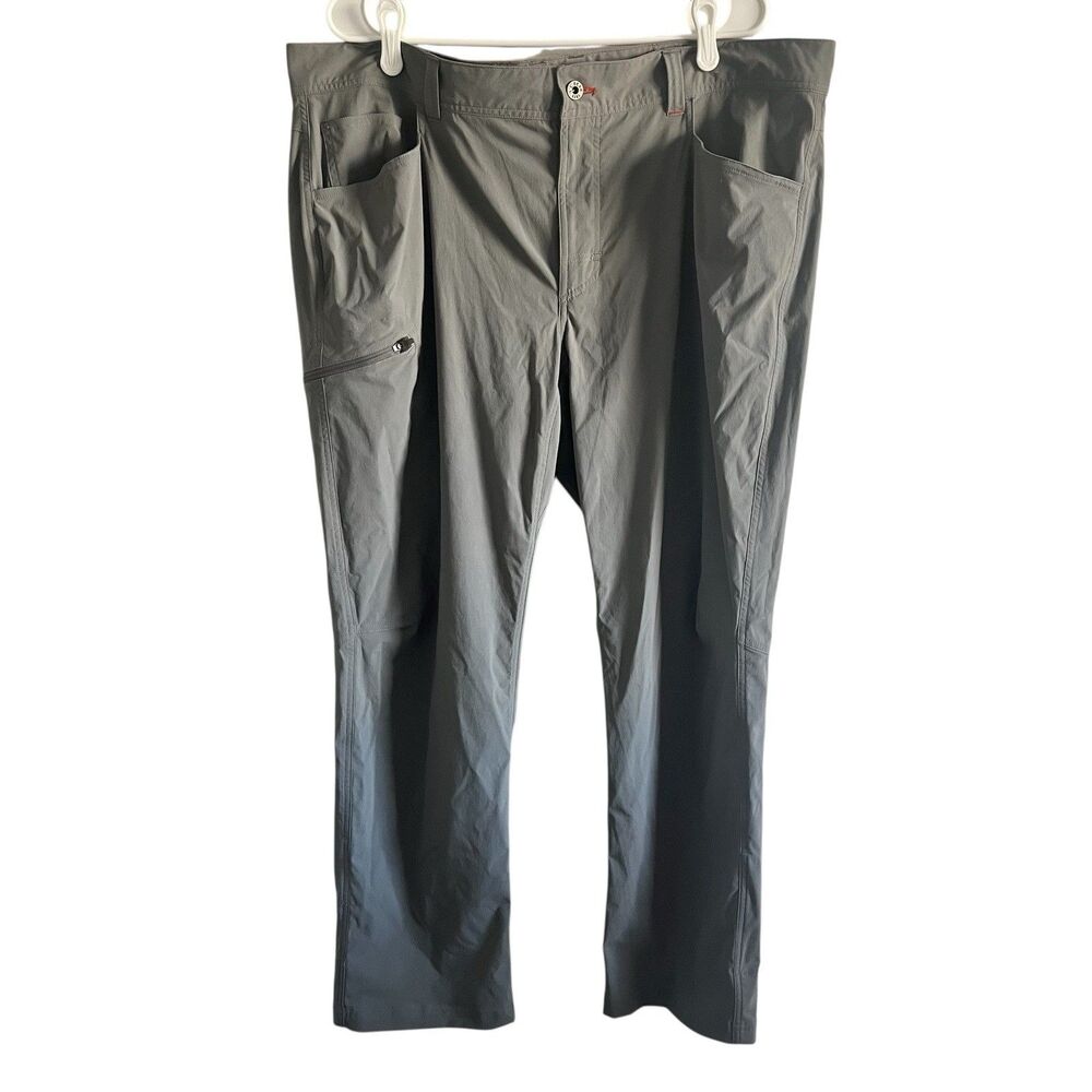 LL Bean Water Resistant Hiking Pants Outdoor Trail Camping Nylon Gray Men 40x30